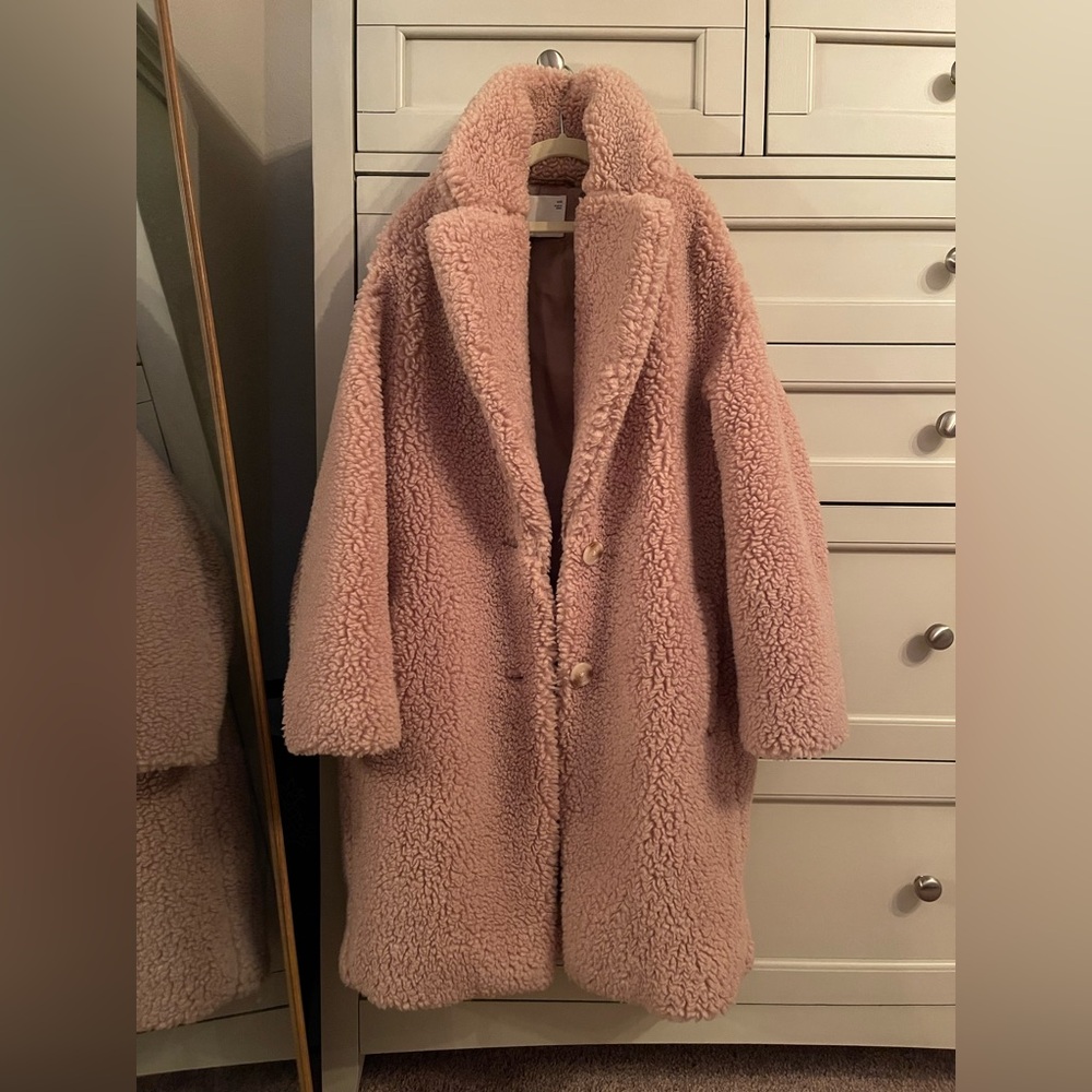 Wilfred Soft Pink Teddy Jacket